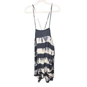 We the Free Tie Up Tunic Dress Tie Dye Cotton Blend Short Layering Dress Size Sm
